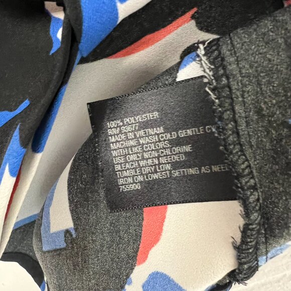 Worthington Covered Button Down Shirt Blouse Black White Blue 2X - Picture 3 of 8